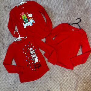 Girl’s Christmas Shirt Bundle Size 6